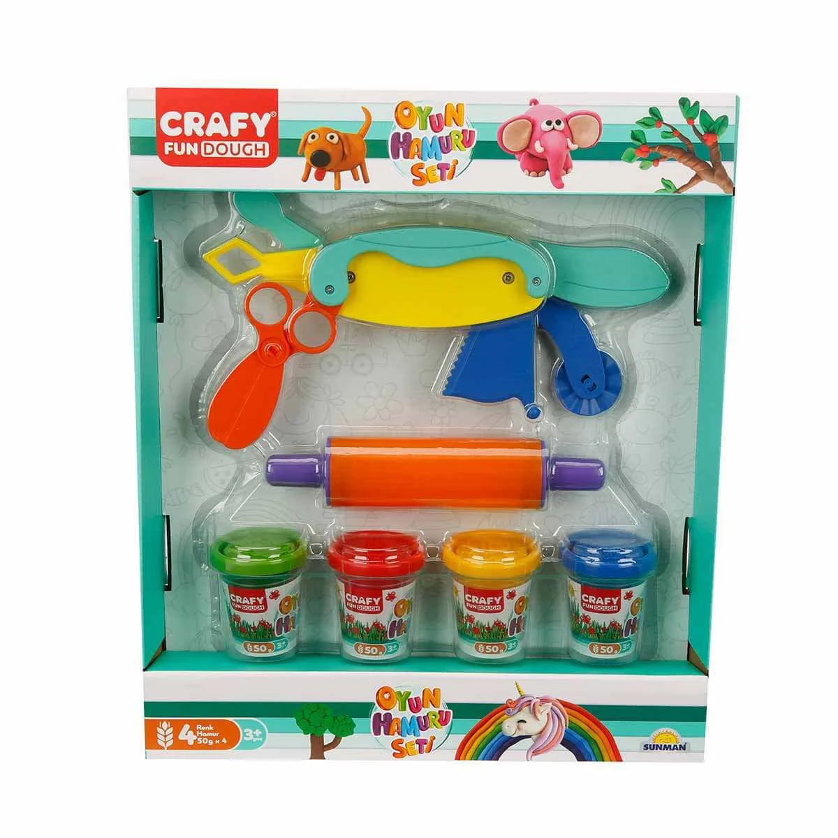 Set pasta de modelat cu unelte Crafy Dough Multi Tool, 6 elemente