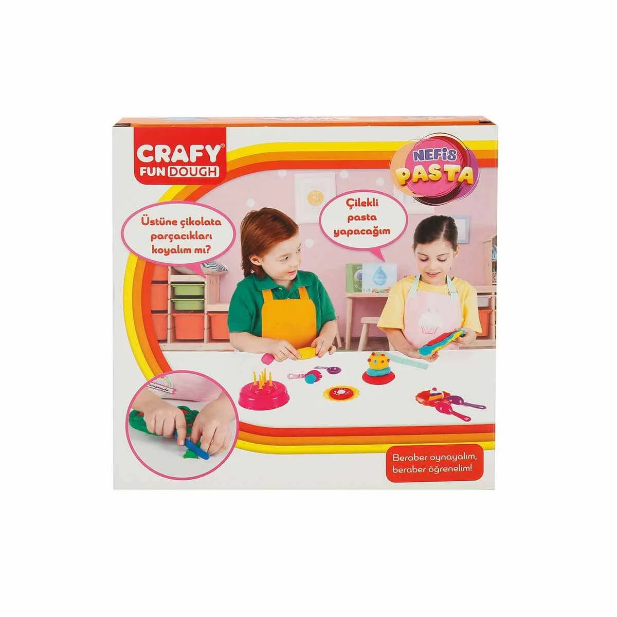 Set pasta de modelat Crafy Dough Yummy Cake, 17 elemente