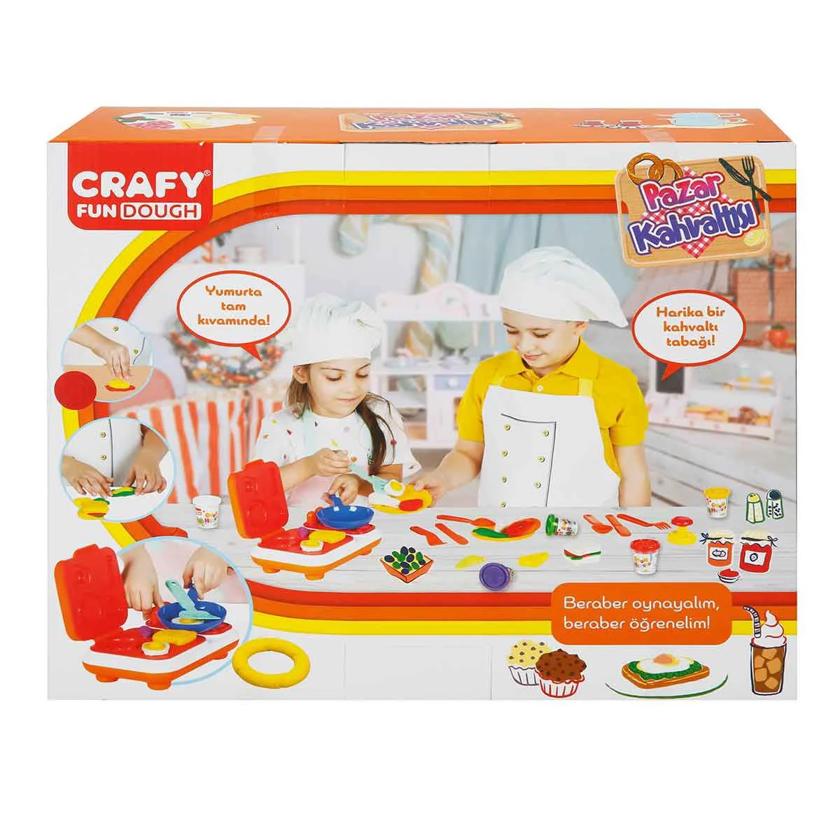 Set pasta de modelat Crafy Dough Sunday Brunch, 24 elemente