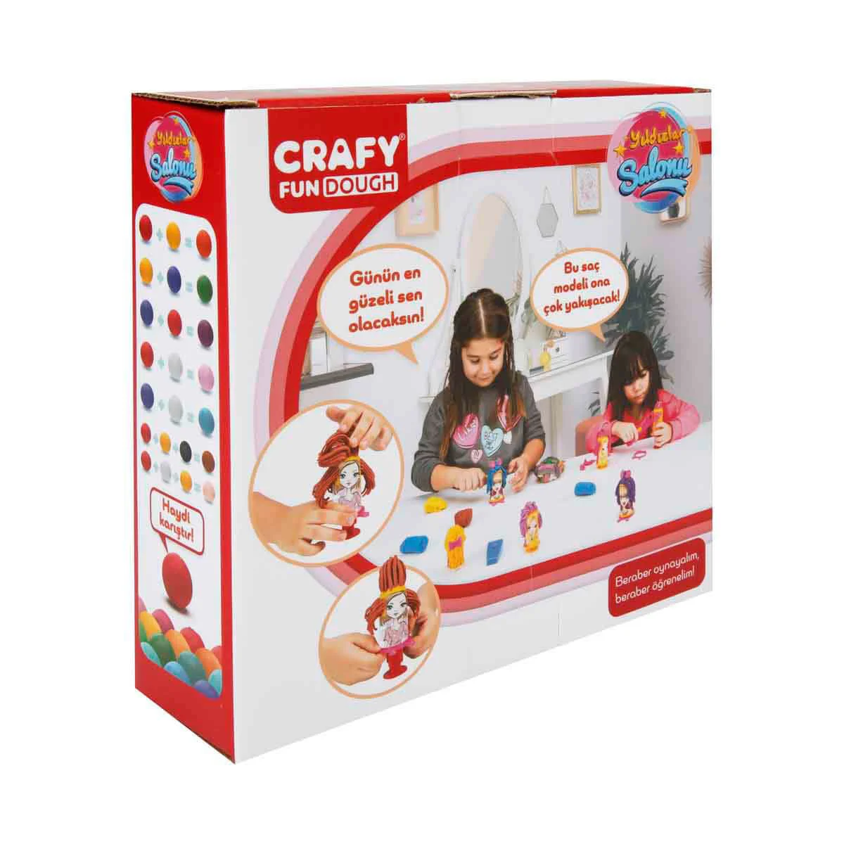 Set pasta de modelat Crafy Dough Star Hair Salon, 11 elemente