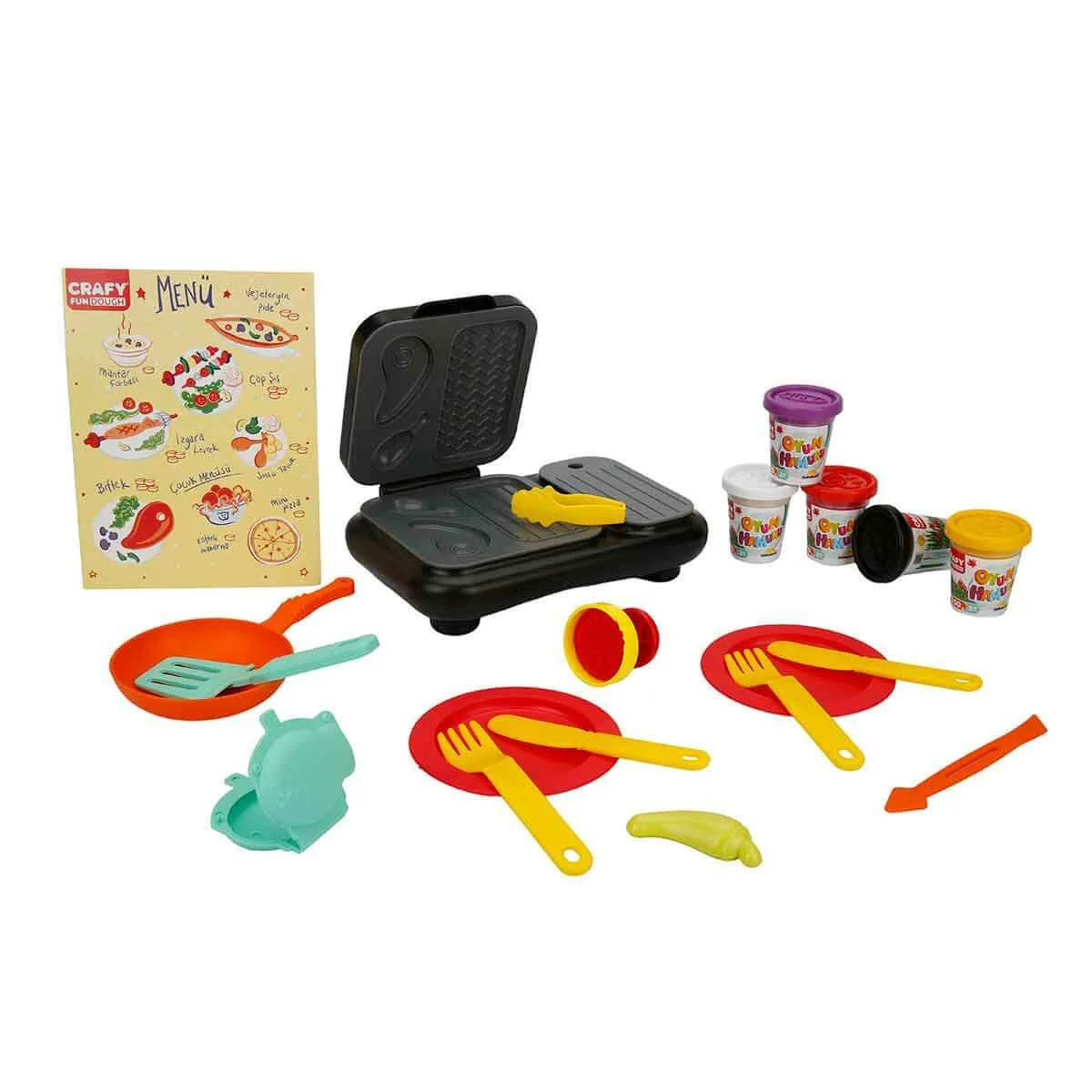 Set pasta de modelat Crafy Dough BBQ, 22 elemente