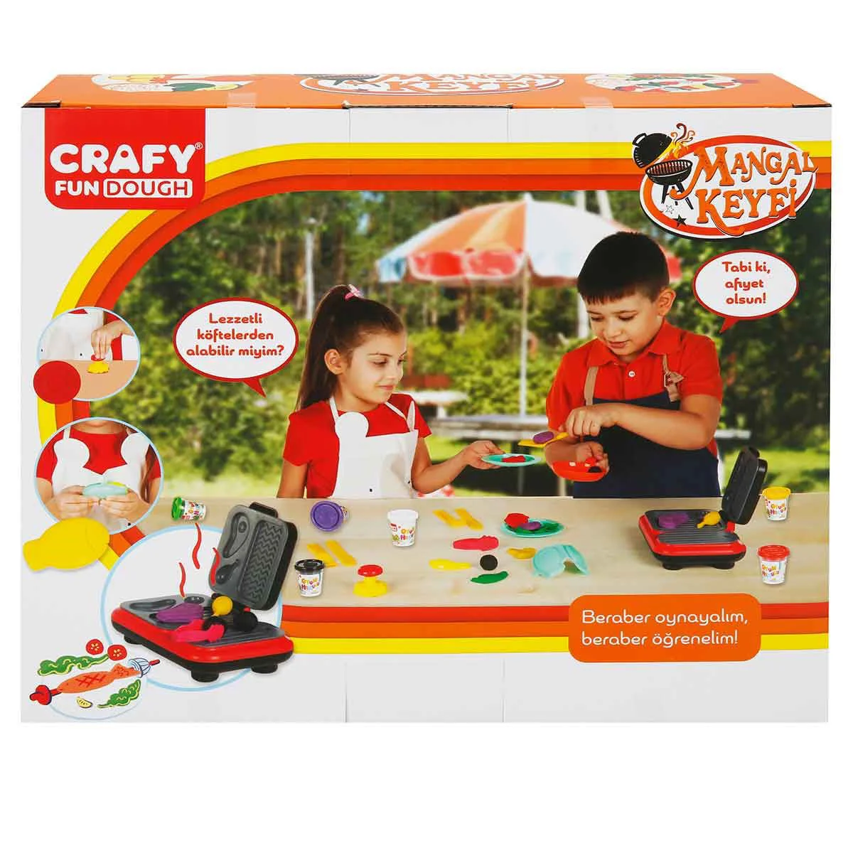 Set pasta de modelat Crafy Dough BBQ, 22 elemente