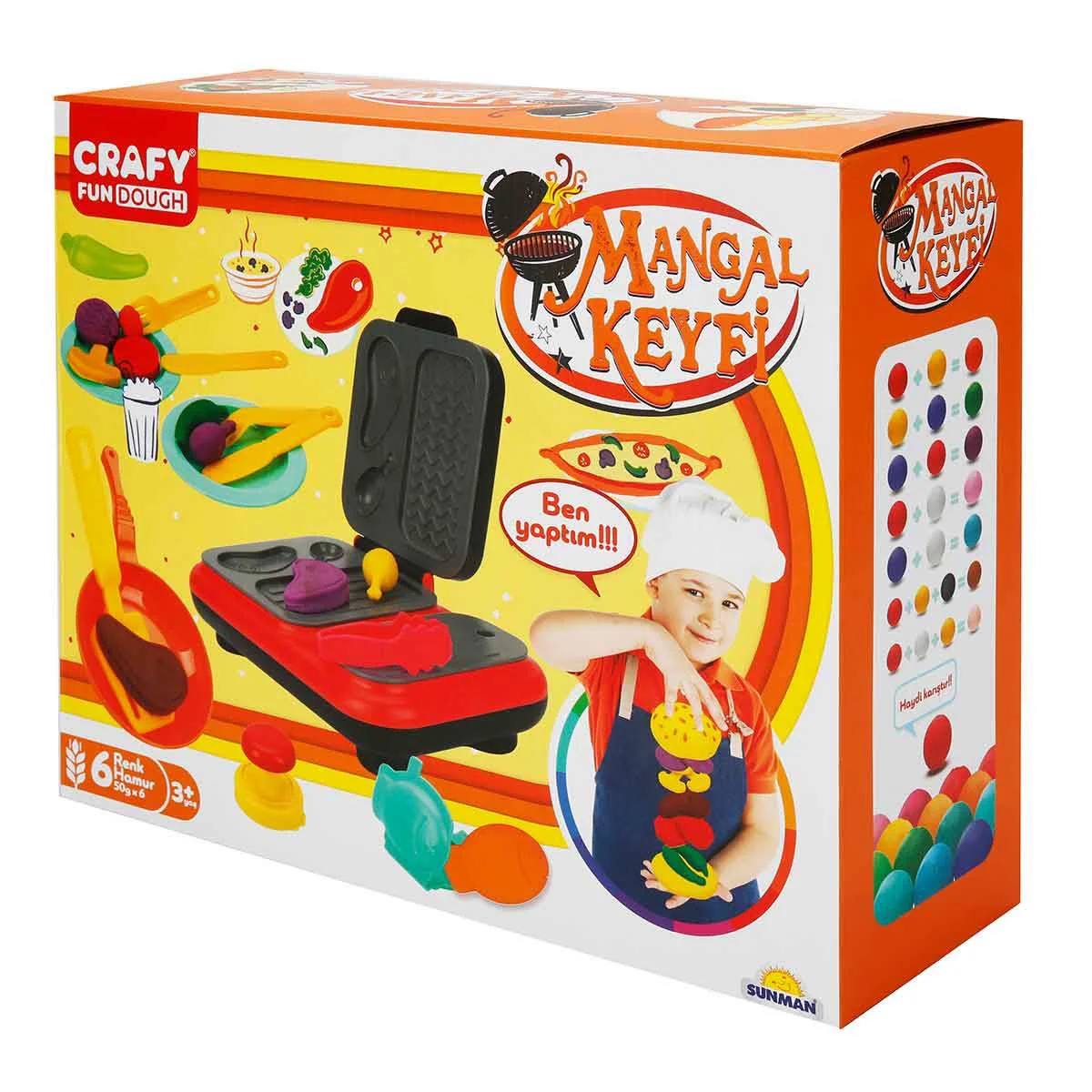 Set pasta de modelat Crafy Dough BBQ, 22 elemente