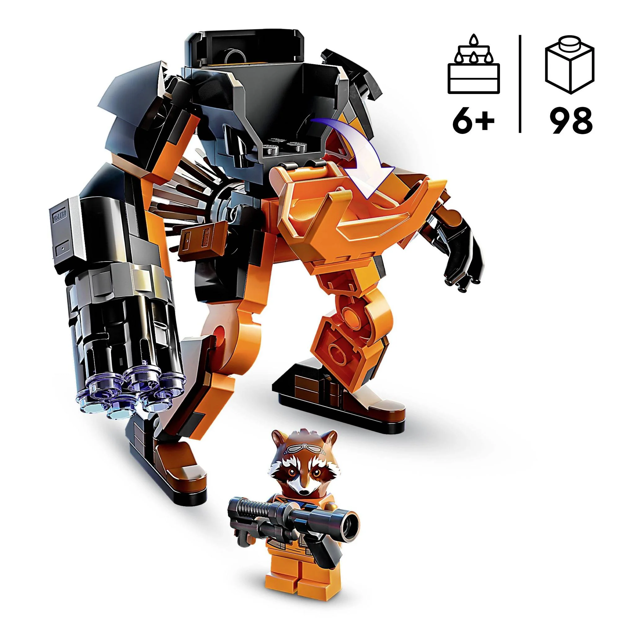 LEGO Marvel Rocket Mech Armor foto