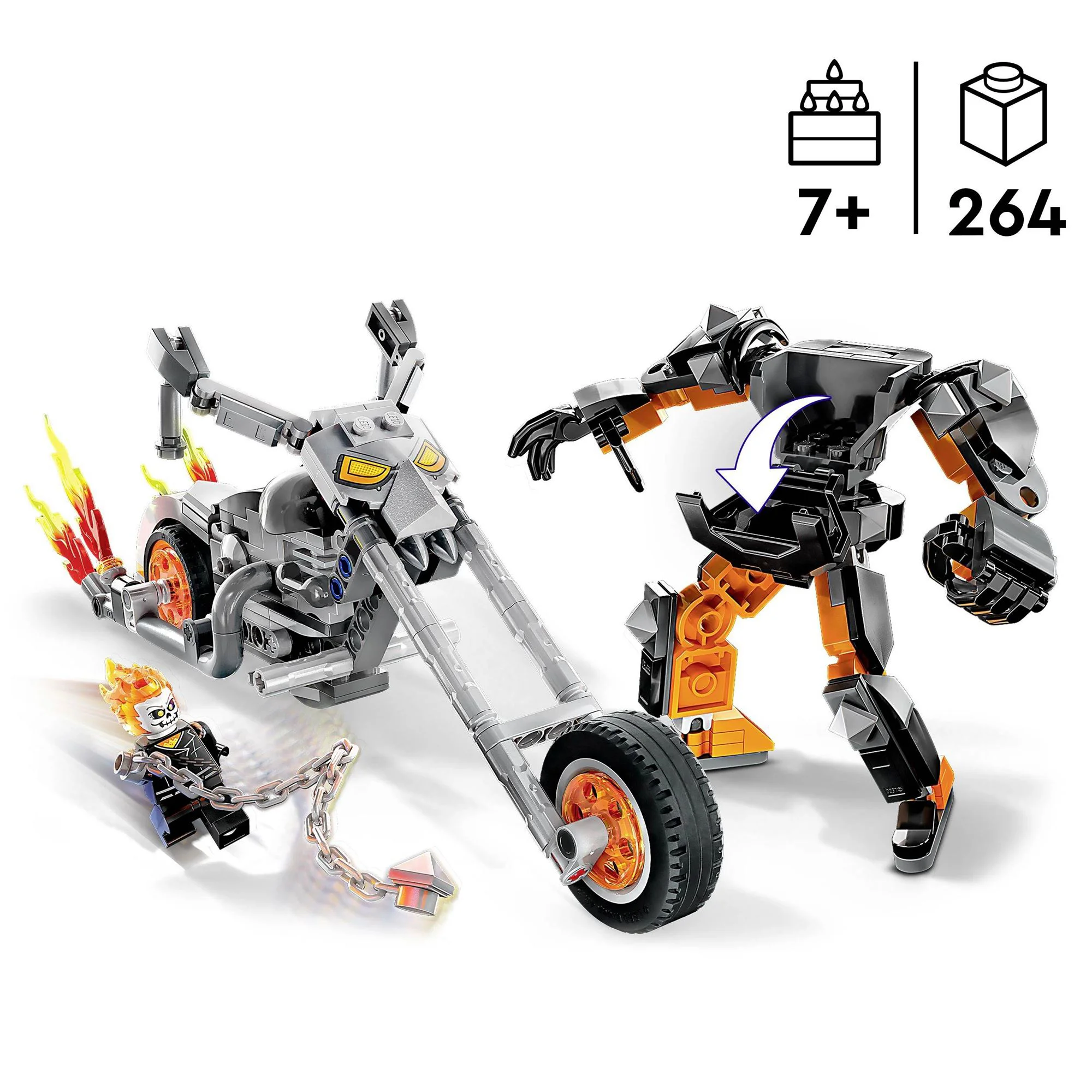 LEGO Marvel Ghost Rider Mech & Bike foto