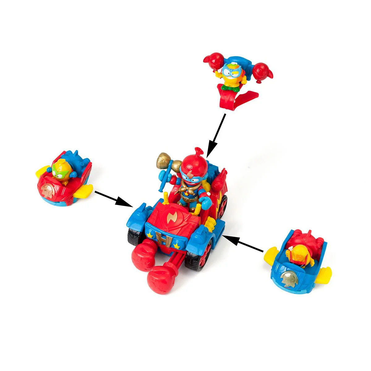 Set de joaca cu figurine SuperThings Vehicul Ballon boxer