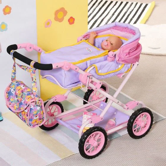 Carucior pentru papusi Baby Born cu geanta Deluxe S2