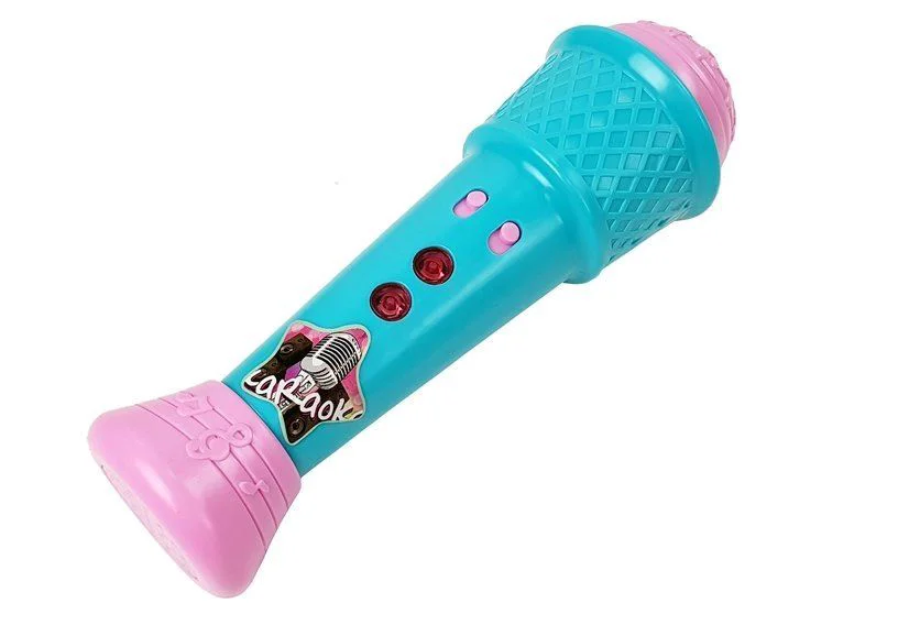 Jucarie muzicala Lean Toys Microfon cu sunete si lumini foto