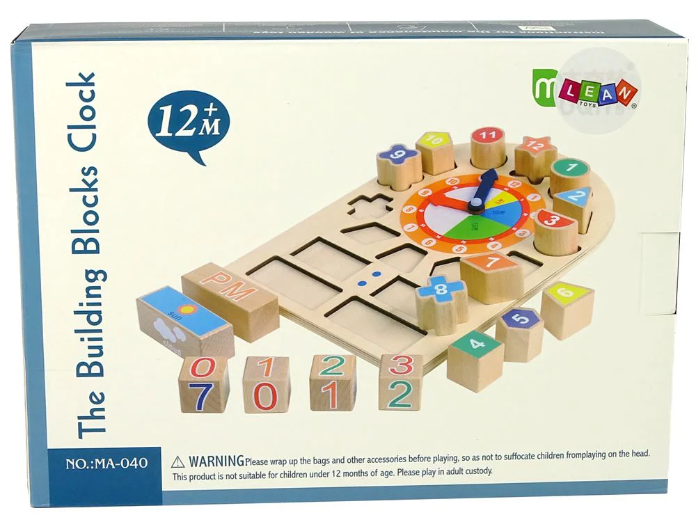 Jucarie educativa din lemn Lean Toys Ceas sorter