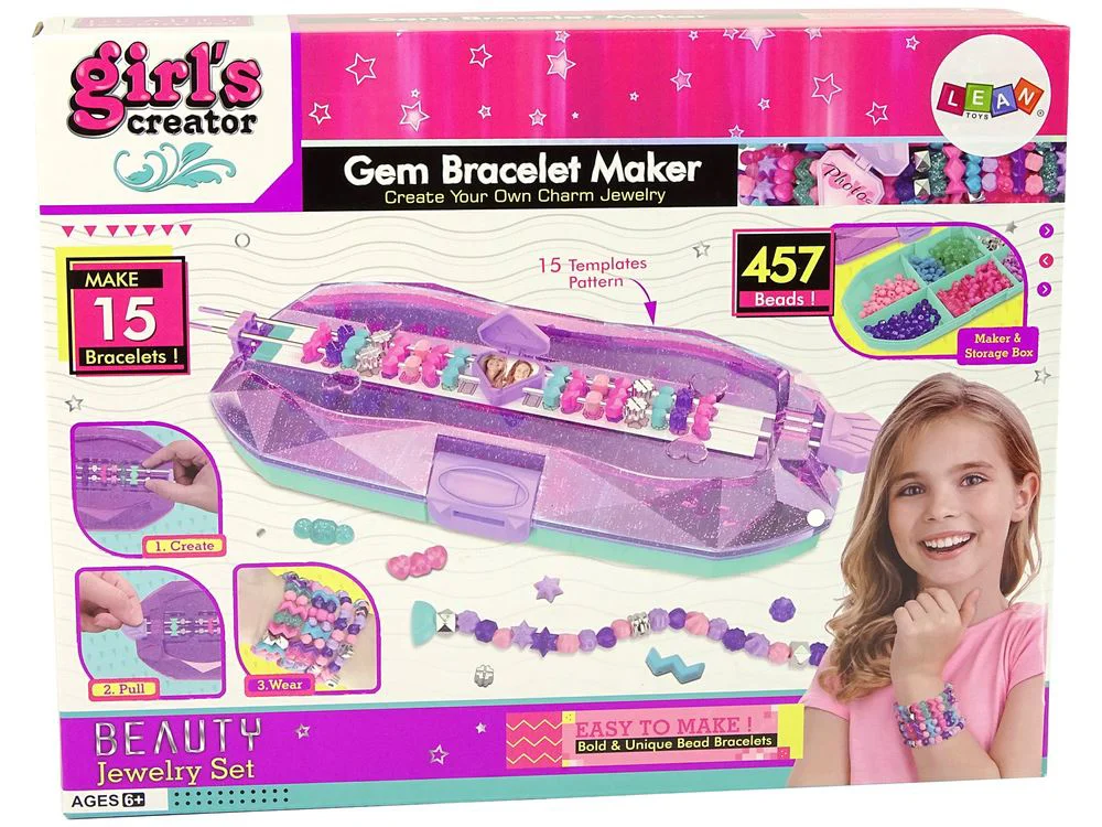 Set de creatie Lean Toys Bratari cu suport si accesorii foto