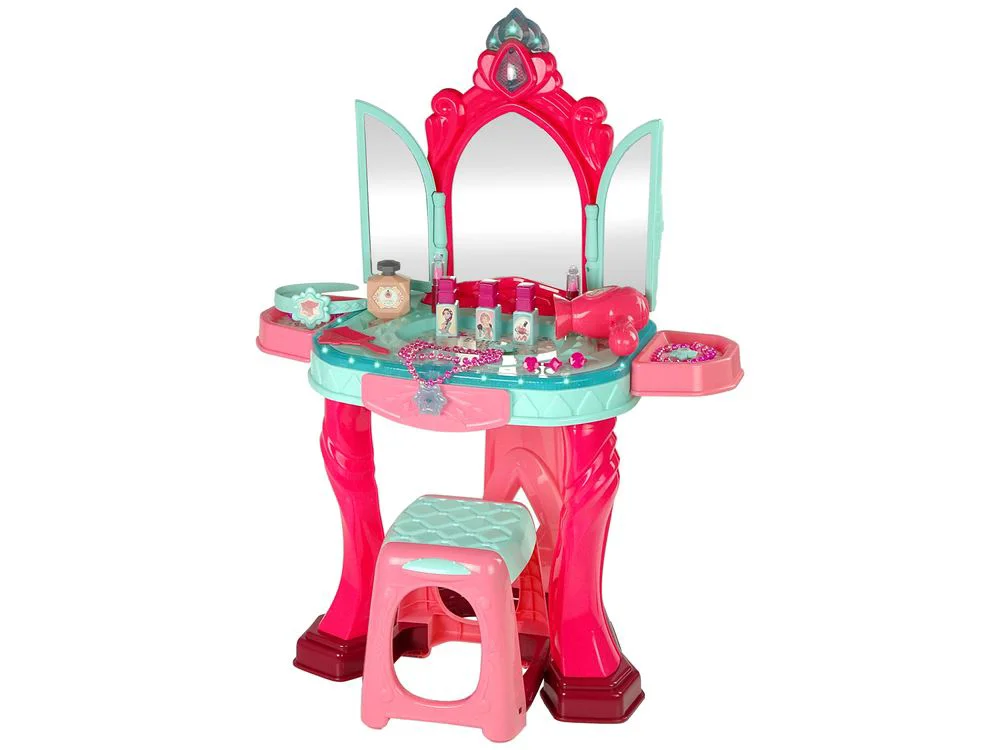 Set de frumusete Lean Toys Oglinda cu scaun si accesorii foto
