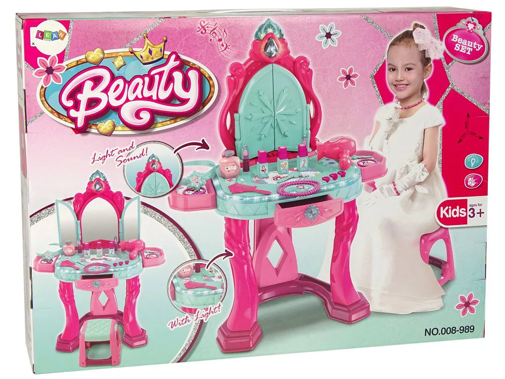 Set de frumusete Lean Toys Oglinda cu scaun si accesorii foto