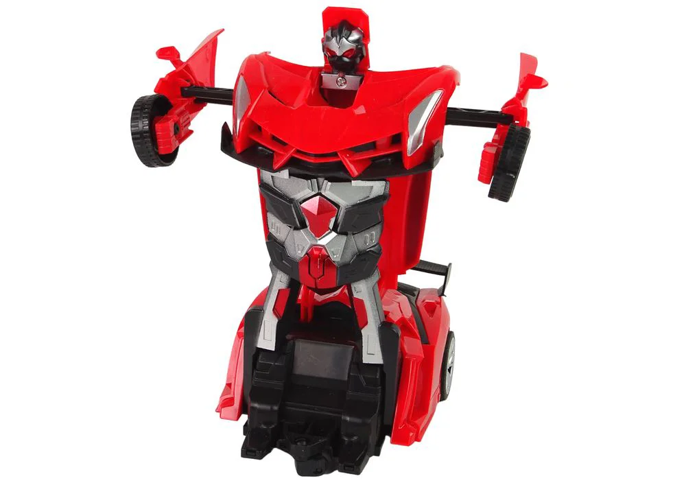 Masina Robot Transformer Lean Toys 2 in 1 cu telecomanda (cu sunete si lumini, USB) foto