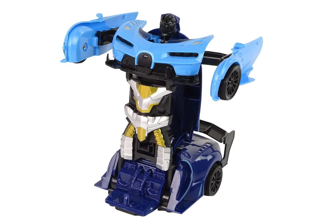 Robot Transformer-Masina Lean Toys 2 in 1 cu telecomanda (sunete si lumini, USB) foto