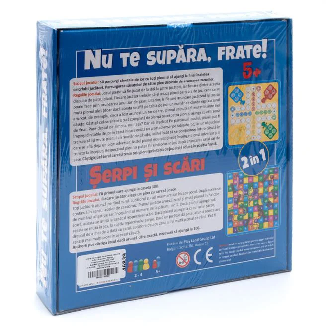 Joc de masa 2 in 1 Play Land Nu te supara, frate! Serpi si scari