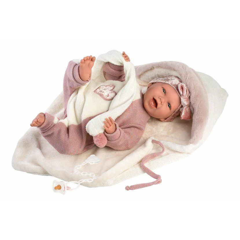 Papusa Llorens New Born, 42 cm (cu sunete si corp moale) foto