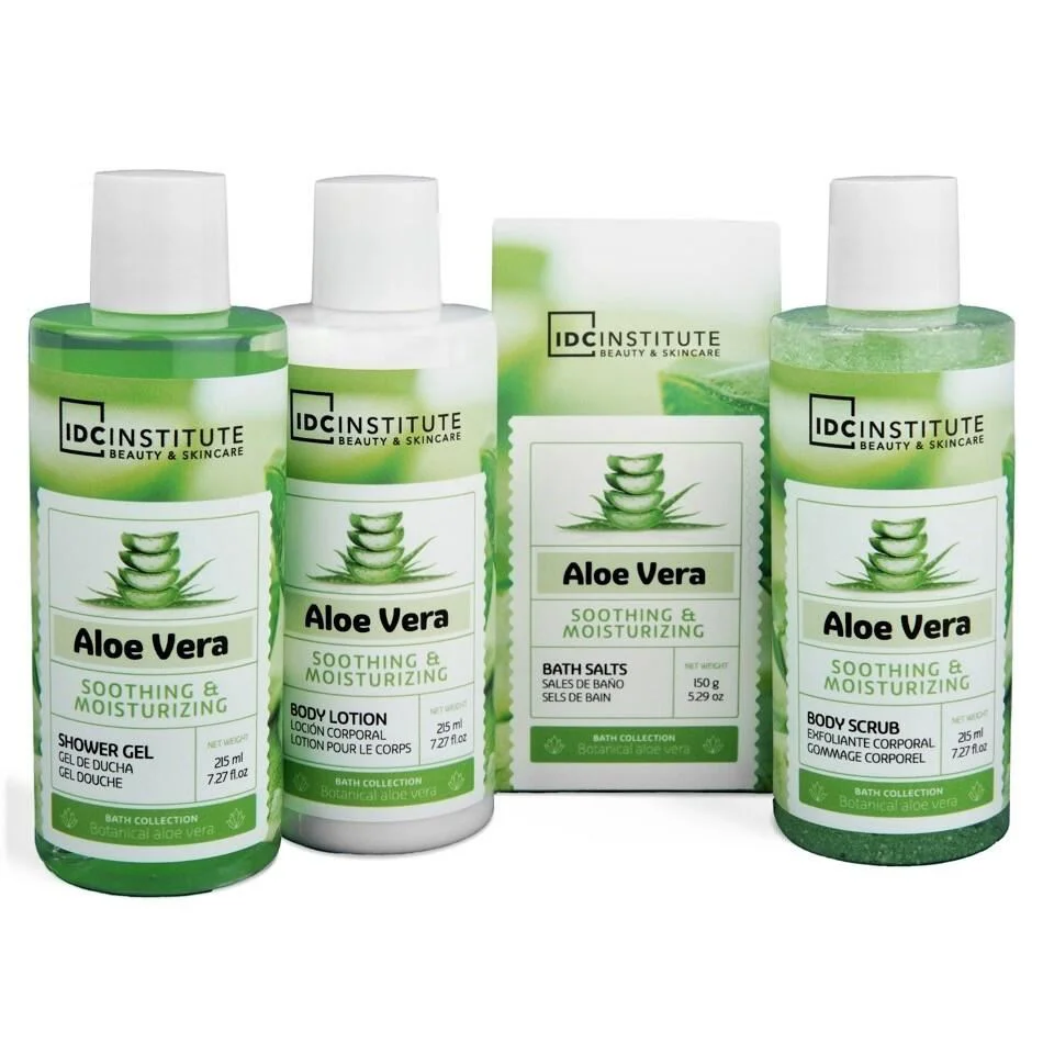 Set din 4 produse pentru baie IDC Institute cu aloe vera