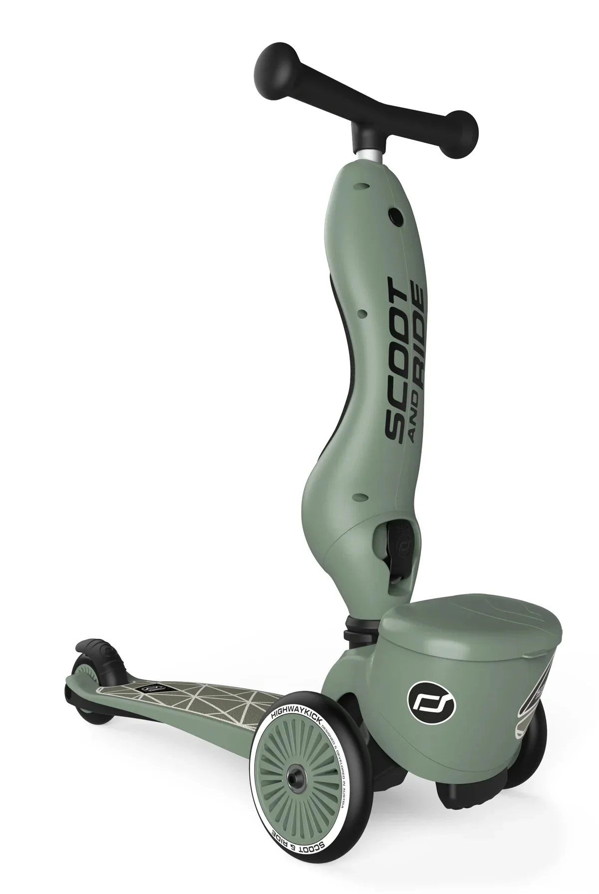 Самокат трансформер 2 в 1 Scoot & Ride HighwayKick 1 Lifestyle Green Lines foto