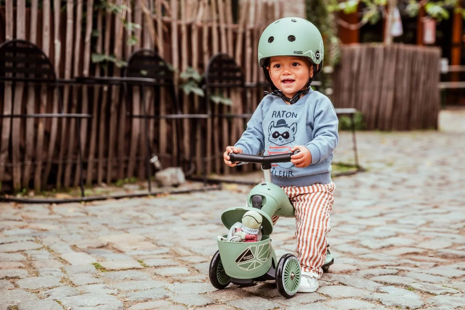 Самокат трансформер 2 в 1 Scoot & Ride HighwayKick 1 Lifestyle Green Lines foto