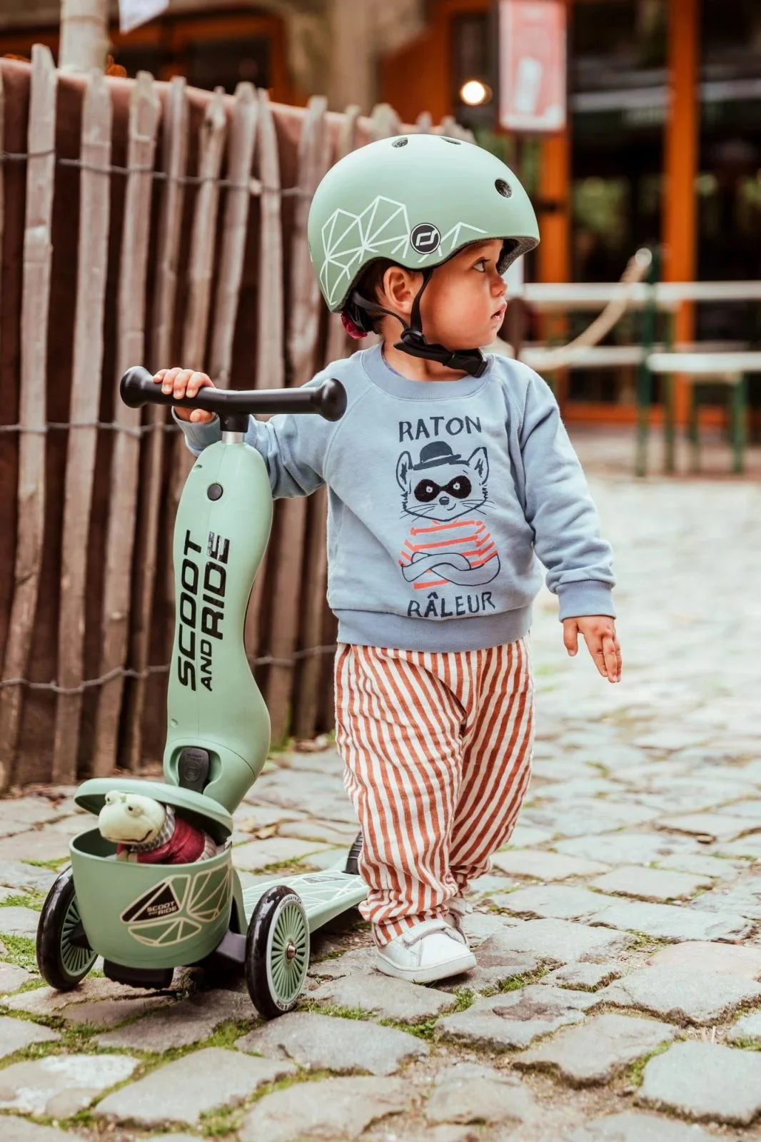 Самокат трансформер 2 в 1 Scoot & Ride HighwayKick 1 Lifestyle Green Lines foto