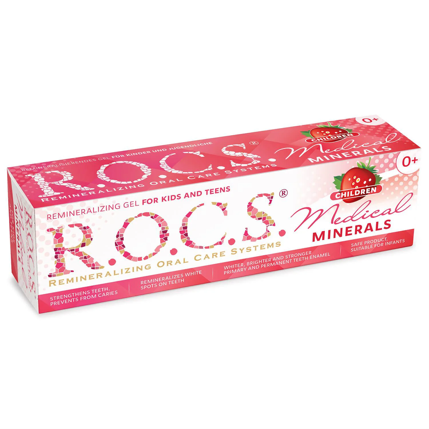 Гель для укрепления зубов ROCS Medical Minerals, со вкусом клубники, 45 г