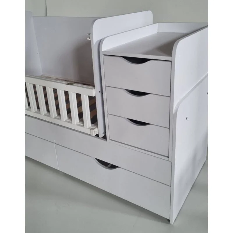 Patut pentru copii Eucalyptus Larry Premium Transformer Alb si Gri foto