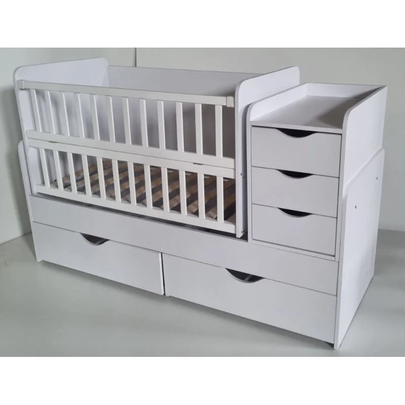 Patut pentru copii Eucalyptus Larry Premium Transformer Alb si Gri foto