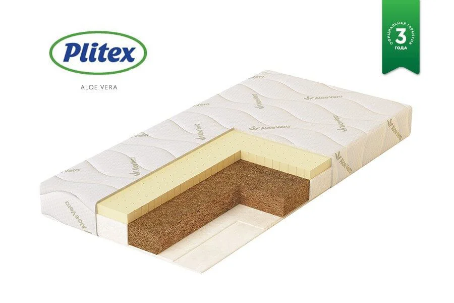 Матрас детский Plitex Aloe Vera Nature 119 х 60 х 10 см