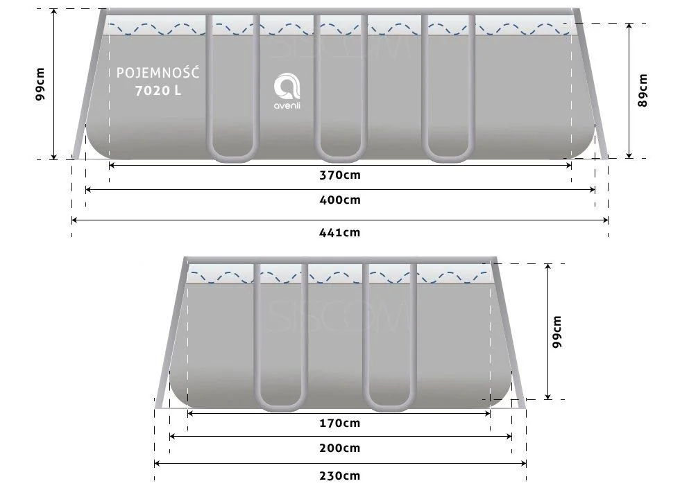 Piscina Avenli 400x200x99 cm