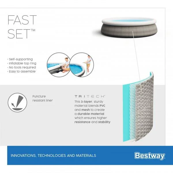 Piscina Bestway Fast Set 396х84 cm, 7340 l.