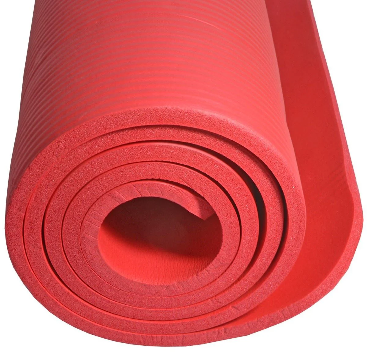 Covoras de fitness cu husa EB Fit Mat NBR, Rosu