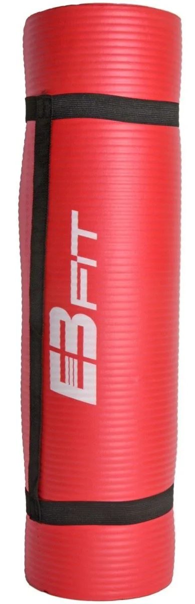 Covoras de fitness cu husa EB Fit Mat NBR, Rosu