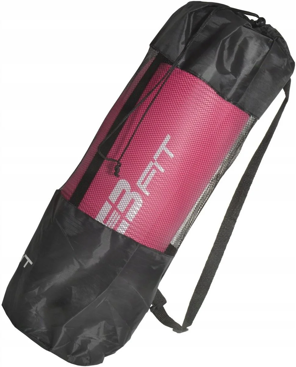 Covoras de fitness cu husa EB Fit Mat NBR, Roz
