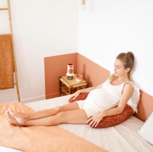 Подушка 2 в 1 для беременных и кормящих Babymoov B.Love Terracotta в форме U и C foto