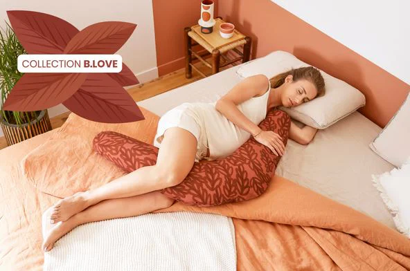 Подушка 2 в 1 для беременных и кормящих Babymoov B.Love Terracotta в форме U и C foto