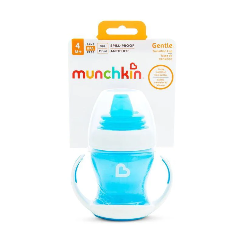 Sticluta Munchkin Gentle Transition, Albastru (120 ml)