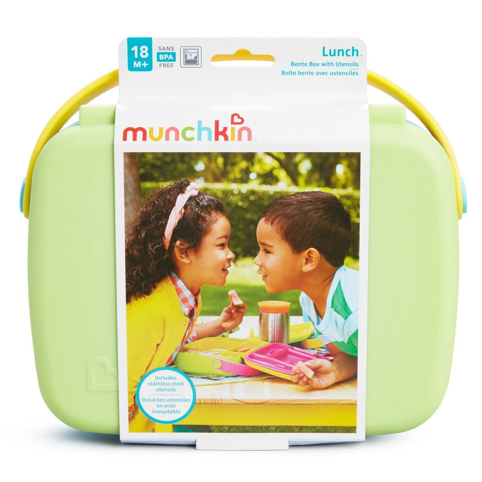 Recipient pentru pastrarea hranei Munchkin Bento, Verde