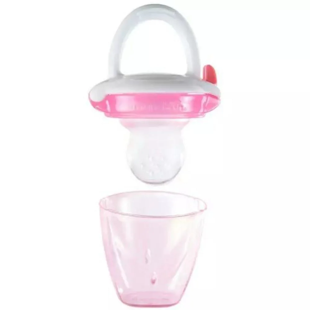 Dispozitiv pentru mancare proaspata Munchkin din silicon, Roz