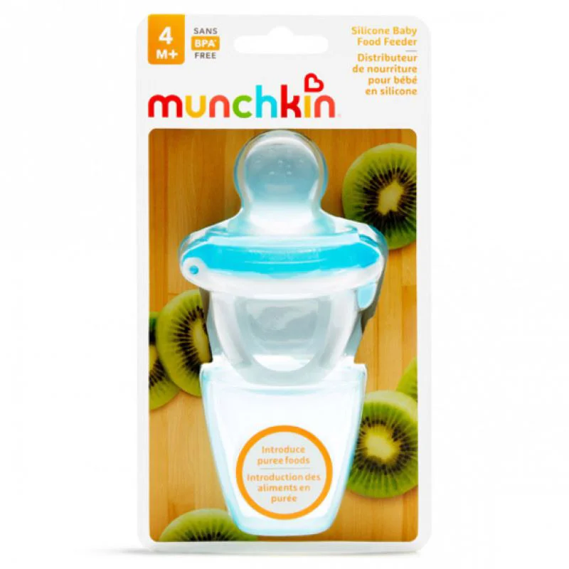 Dispozitiv pentru mancare proaspata Munchkin din silicon, Albastru