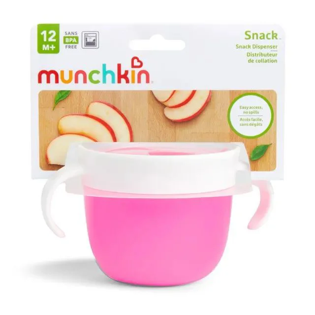Set din 2 recipiente pentru gustari Munchkin Portocaliu/Roz