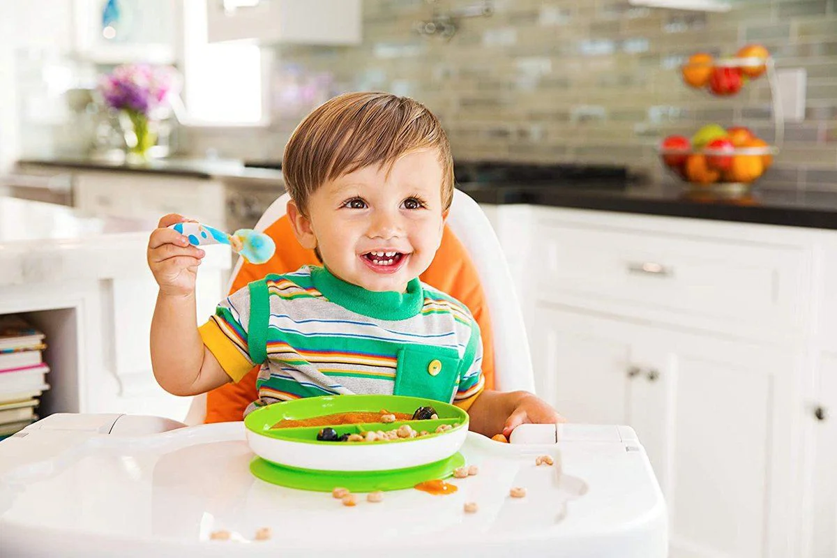 Set din 2 farfurii sectionale Munchkin Suction