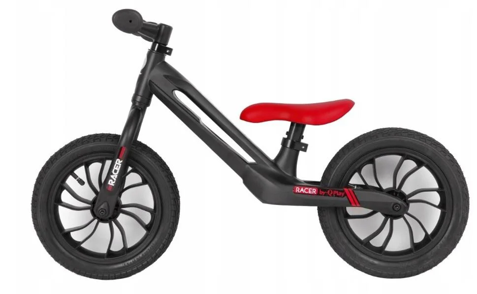 Bicicleta fara pedale Qplay Racer, Negru/Rosu