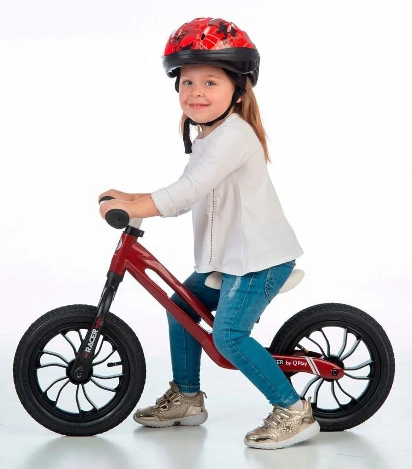 Bicicleta fara pedale Qplay Racer, Rosu/Alb