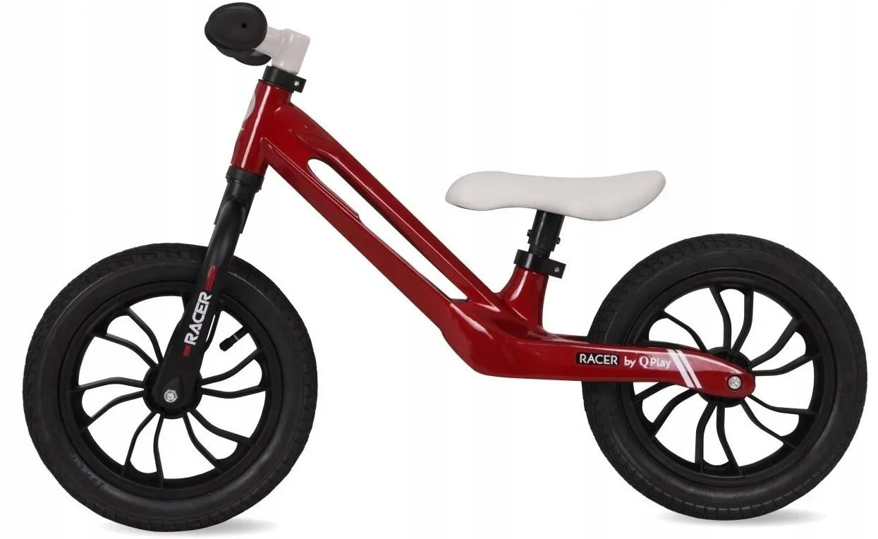 Bicicleta fara pedale Qplay Racer, Rosu/Alb