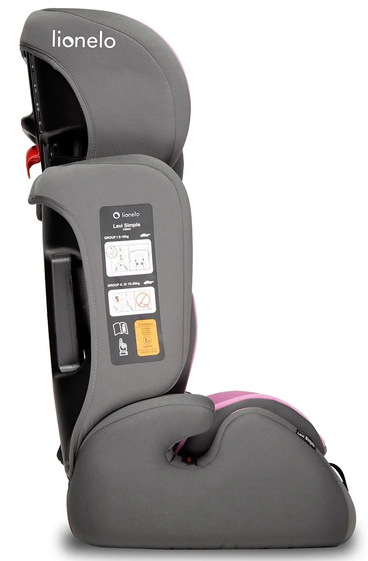 Scaun auto Lionelo Levi Simple, Roz foto