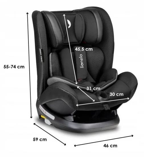 Scaun auto Lionelo Oliver, Negru foto