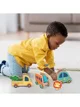 Set de joaca din lemn Fisher-Price cu 3 masinute si 3 animale