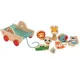 Jucarie din lemn Fisher-Price cu sfoara si 8 figurine animale