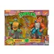 Set Figurine TMNT Testoasele Ninja Raphael vs Triceraton, 15 cm