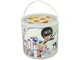 Set de blocuri din lemn si puzzle Lean Toys Castelul Dragonului, 66 el.